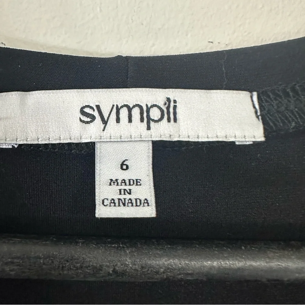 Sympli Fit & Flare Dress Short Sleeve Black Size 6 - Picture 5 of 11
